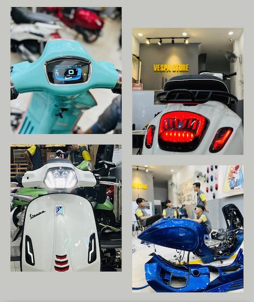 Vespa sprint độ đẹp mê hồn với bộ đồ chơi bắt mắt