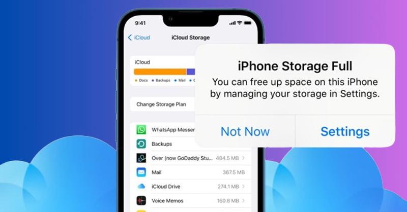 Cách khắc phục tình trạng dung lượng iCloud báo đầy