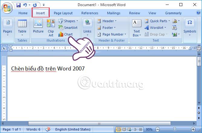 Hướng dẫn chèn, vẽ và tạo biểu đồ trong Word 2007