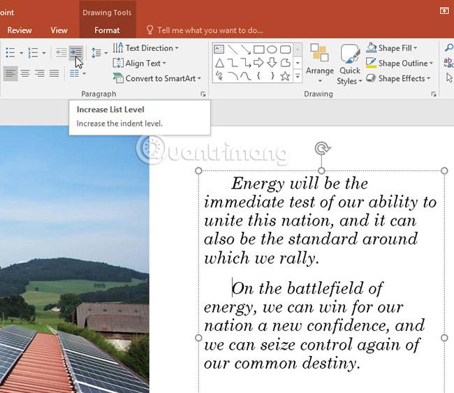 PowerPoint 2016: Cách căn lề và giãn dòng