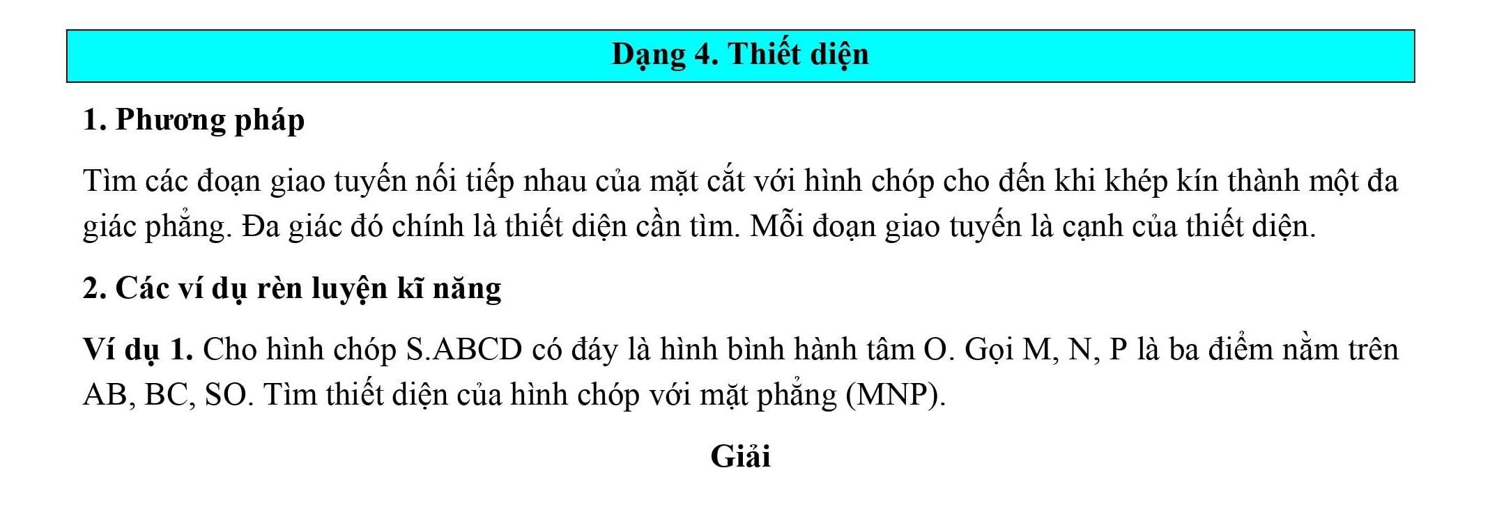 Bài toán xác định thiết diện