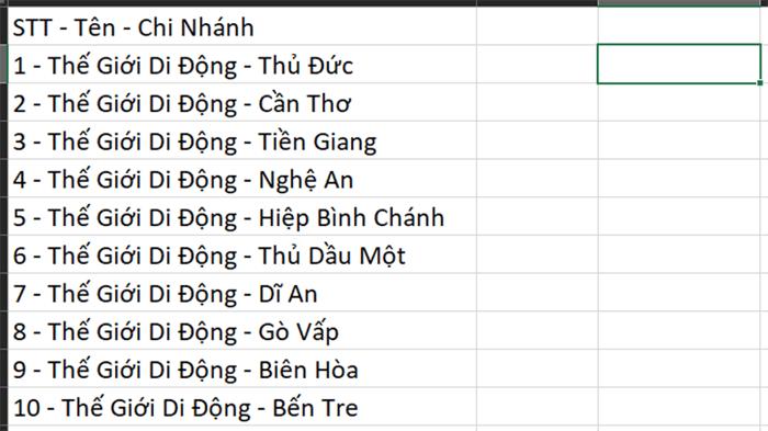 Phương pháp chia cột trong Excel một cách đơn giản và sinh động