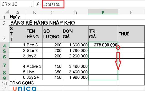 Copy công thức trong Excel là gì?