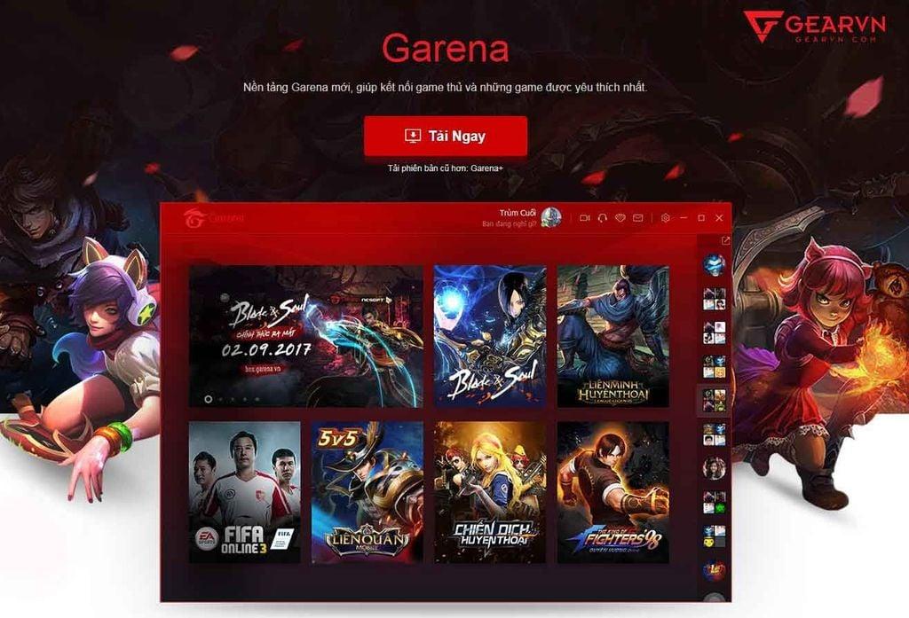 đăng nhập garena