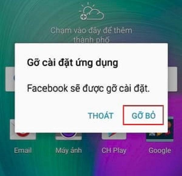 Xóa Facebook Apps trực tiếp trên Android