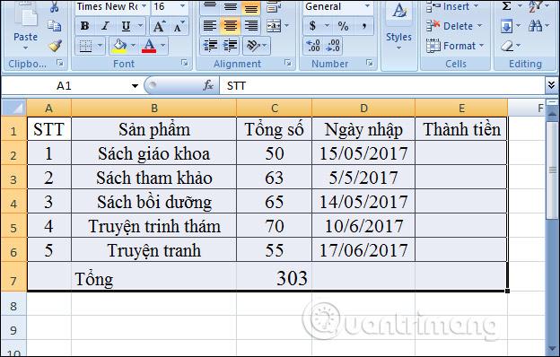 Cách xóa công thức nhanh trên Excel