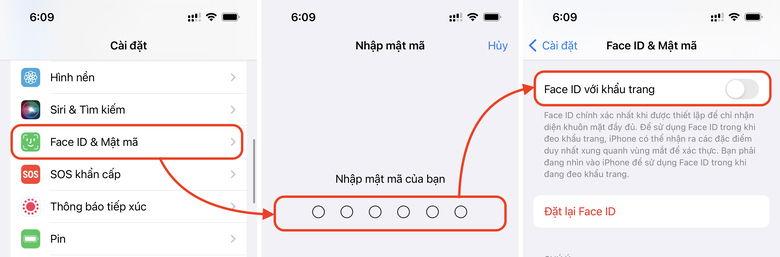 Thiết lập Face ID vô cùng đơn giản 