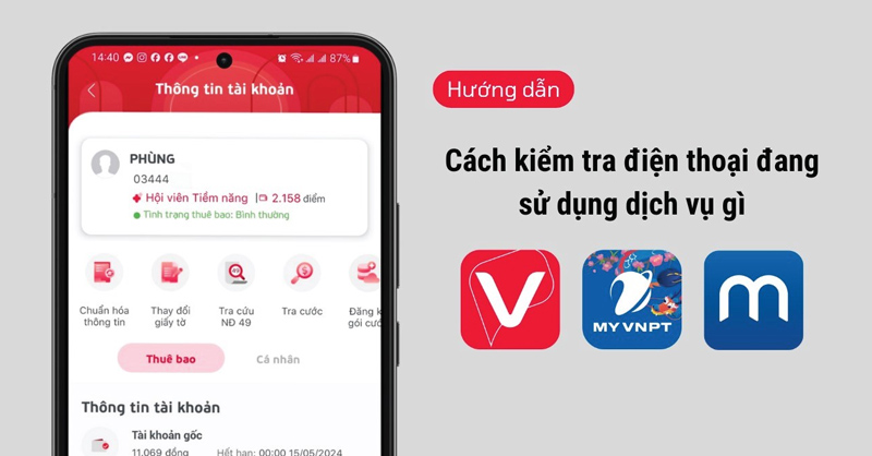 Tra cứu dịch vụ đang sử dụng Viettel, MobiFone, VinaPhone như thế nào?