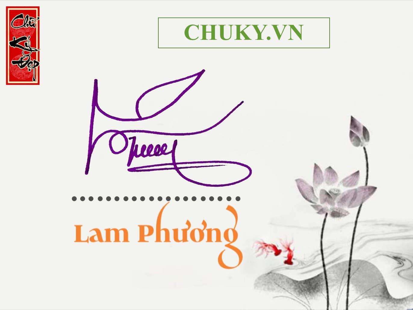 Chữ ký tên Lam Phương đẹp