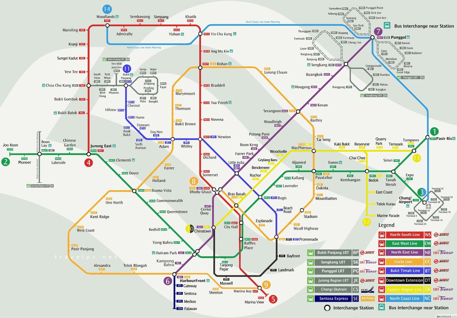 Singapore MRT map