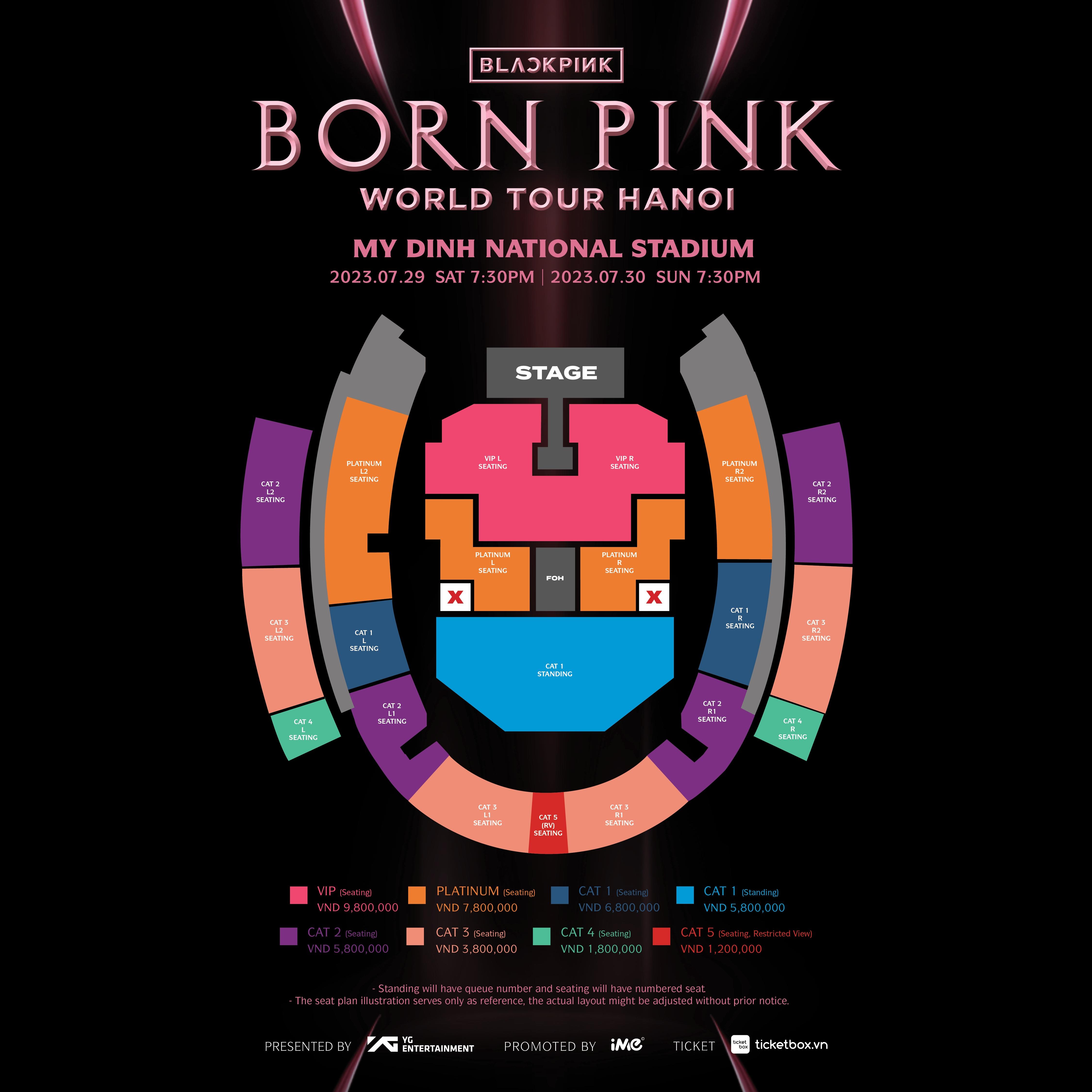 Ban Tổ chức công bố giá vé concert Blackpink, vé cao nhất gần 10 triệu đồng