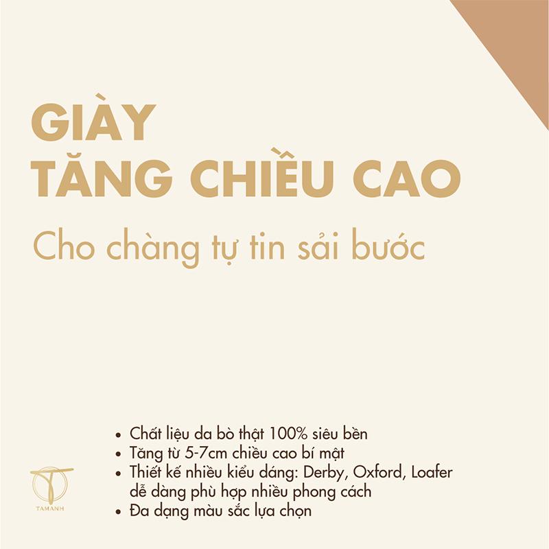 Giày tăng chiều cao thương hiệu Tâm Anh