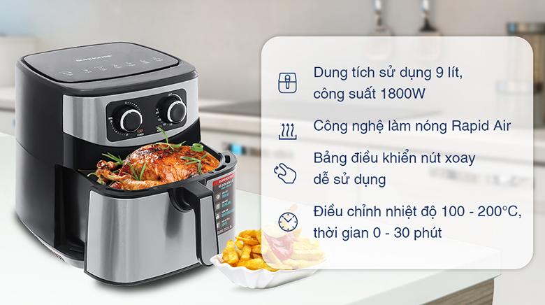 Nồi chiên không dầu Sunhouse SHD4035 9 lít