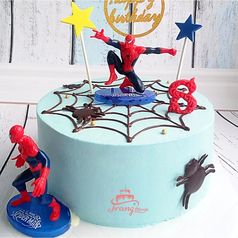 Mẫu bánh sinh nhật người nhện Spider Man dành cho fan Marvel