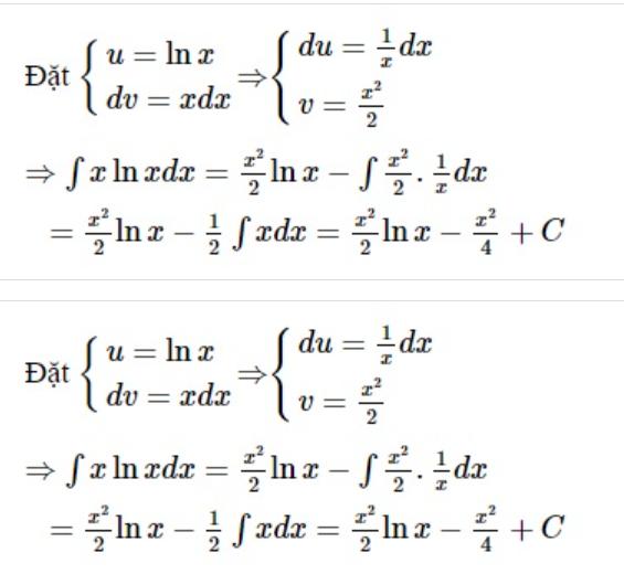 Công thức nguyên hàm lnx, các dạng bài tập và cách giải (ảnh 1)