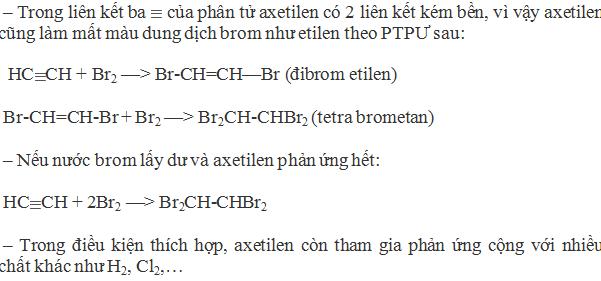 Phân biệt Metan, Etilen, Axetilen