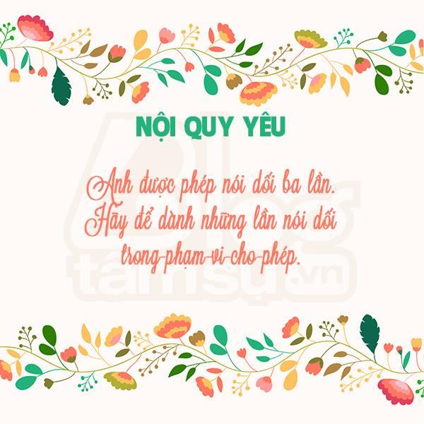 Những nội quy tình yêu vui và siêu đáng yêu của giới trẻ