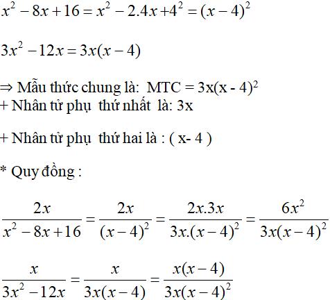 50 Bài tập Quy đồng mẫu thức nhiều phân thức (có đáp án) - Toán 8