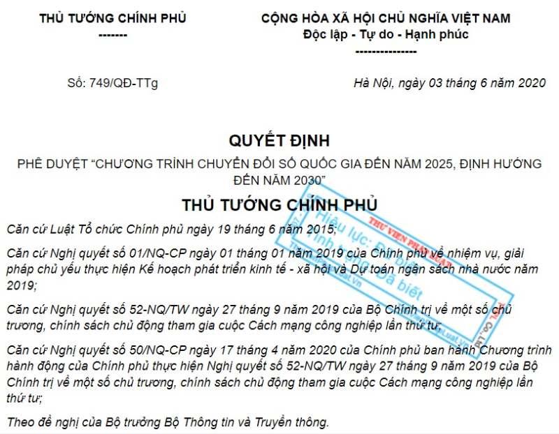 Quyết định chuyển đổi Y Tế số của Chính Phủ và Bộ Y Tế