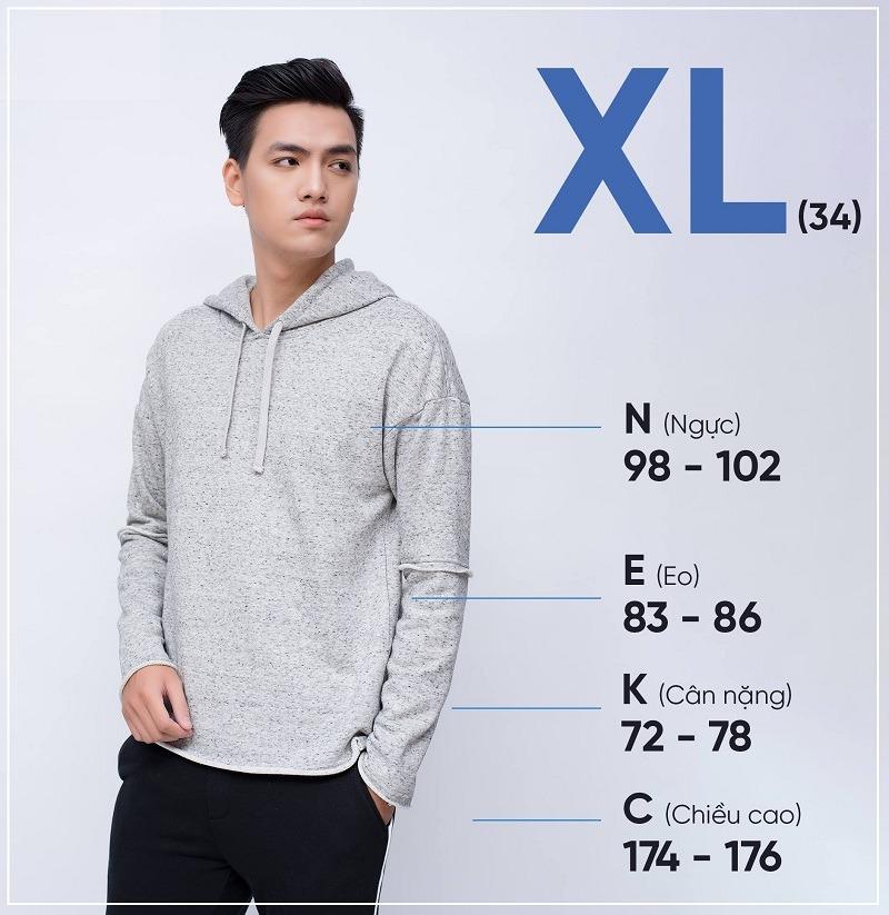 Size XL là bao nhiêu kg?