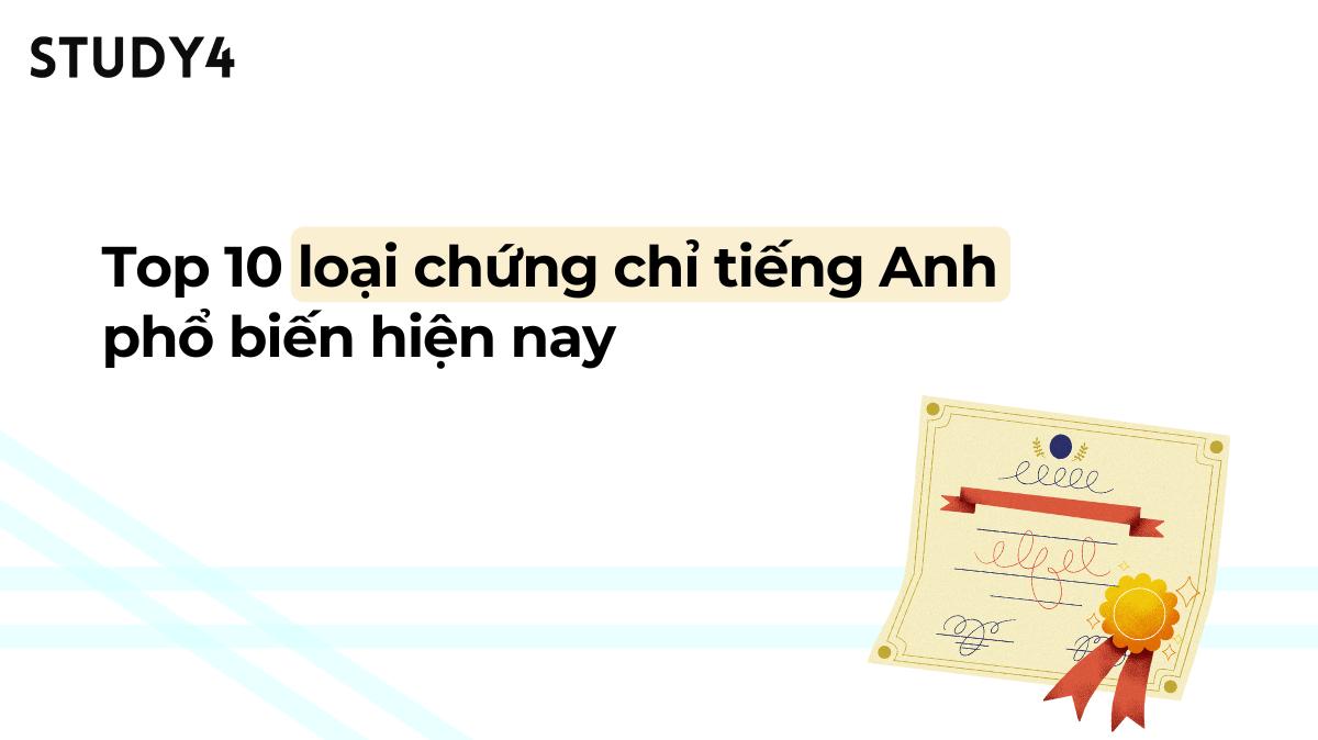 các loại chứng chỉ tiếng Anh phổ biến hiện nay