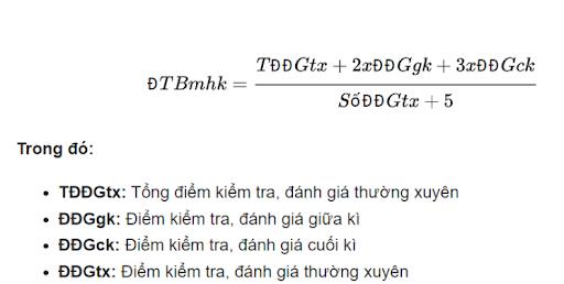 Hướng dẫn cách tính điểm trung bình môn THCS, THPT, Đại học