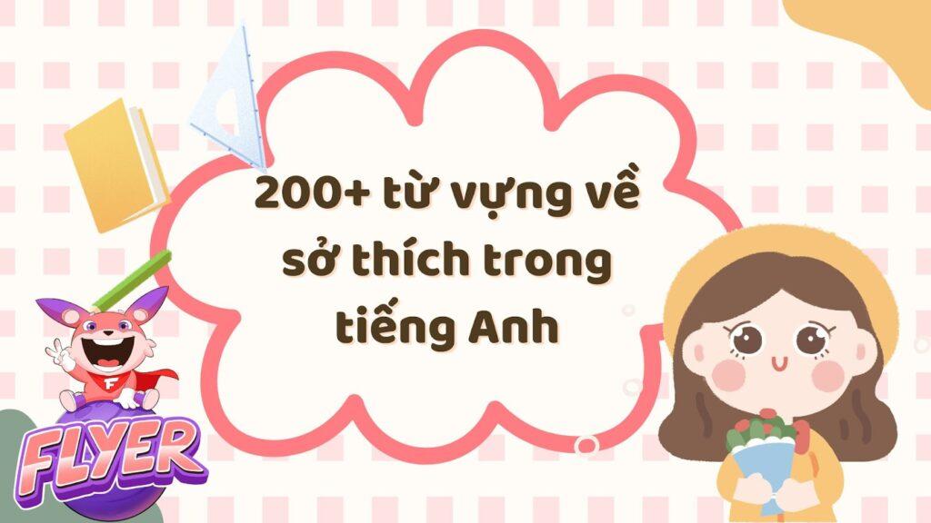 từ vựng về sở thích trong tiếng Anh