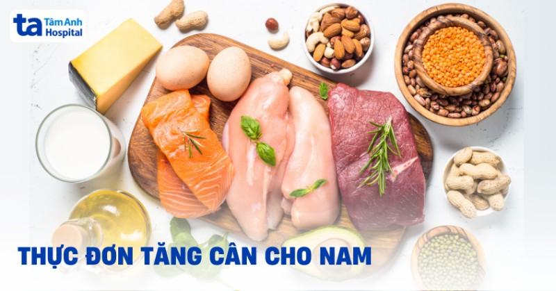 thực đơn tăng cân cho nam