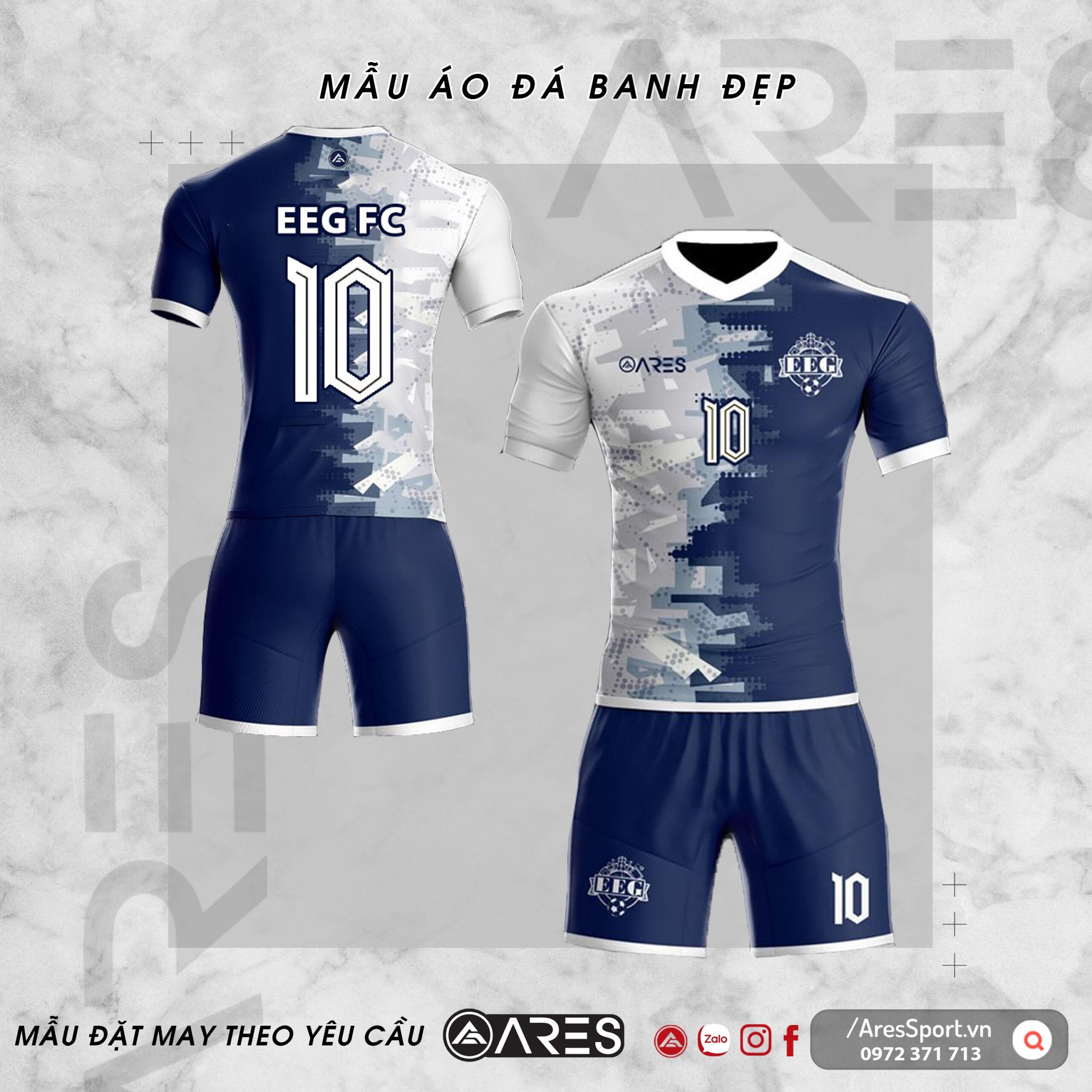 Mẫu áo đá banh đẹp EEG FC thiết kế đặt may theo yêu cầu