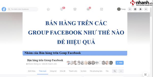 Bán hàng trên các group Facebook