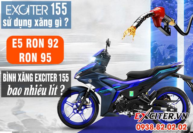 Exciter 155 sử dụng xăng gì? Bình xăng Ex155 bao nhiêu lít?