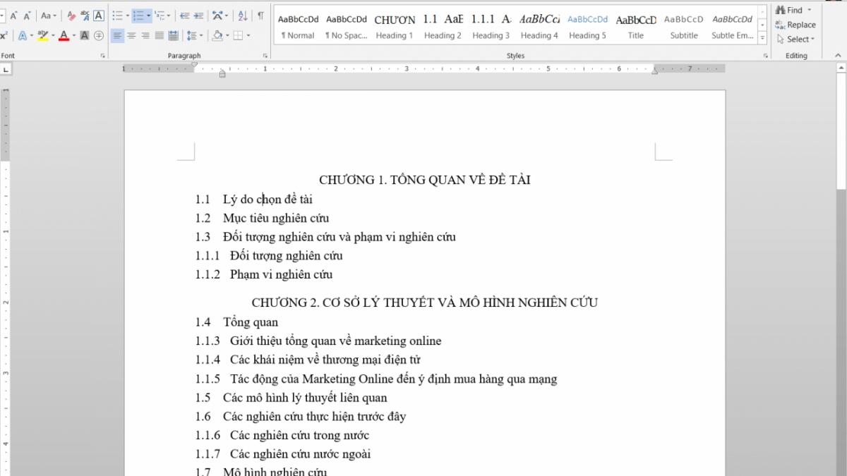 Cách đánh số thứ tự 1.1 1.2 trong Word thế nào?