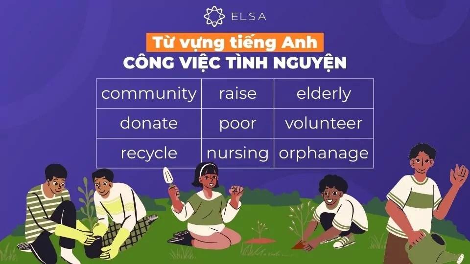 Một số từ vựng tiếng Anh về công việc tình nguyện