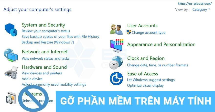 Hướng dẫn gỡ phần mềm trên máy tính Win XP, Win 7, Win 8....