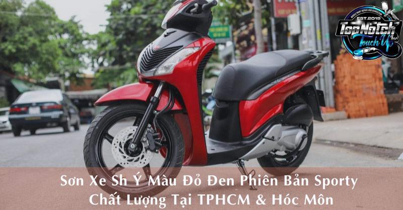 Sơn Xe Sh Ý Màu Đỏ Đen Phiên Bản Sporty Chất Lượng Tại TPHCM